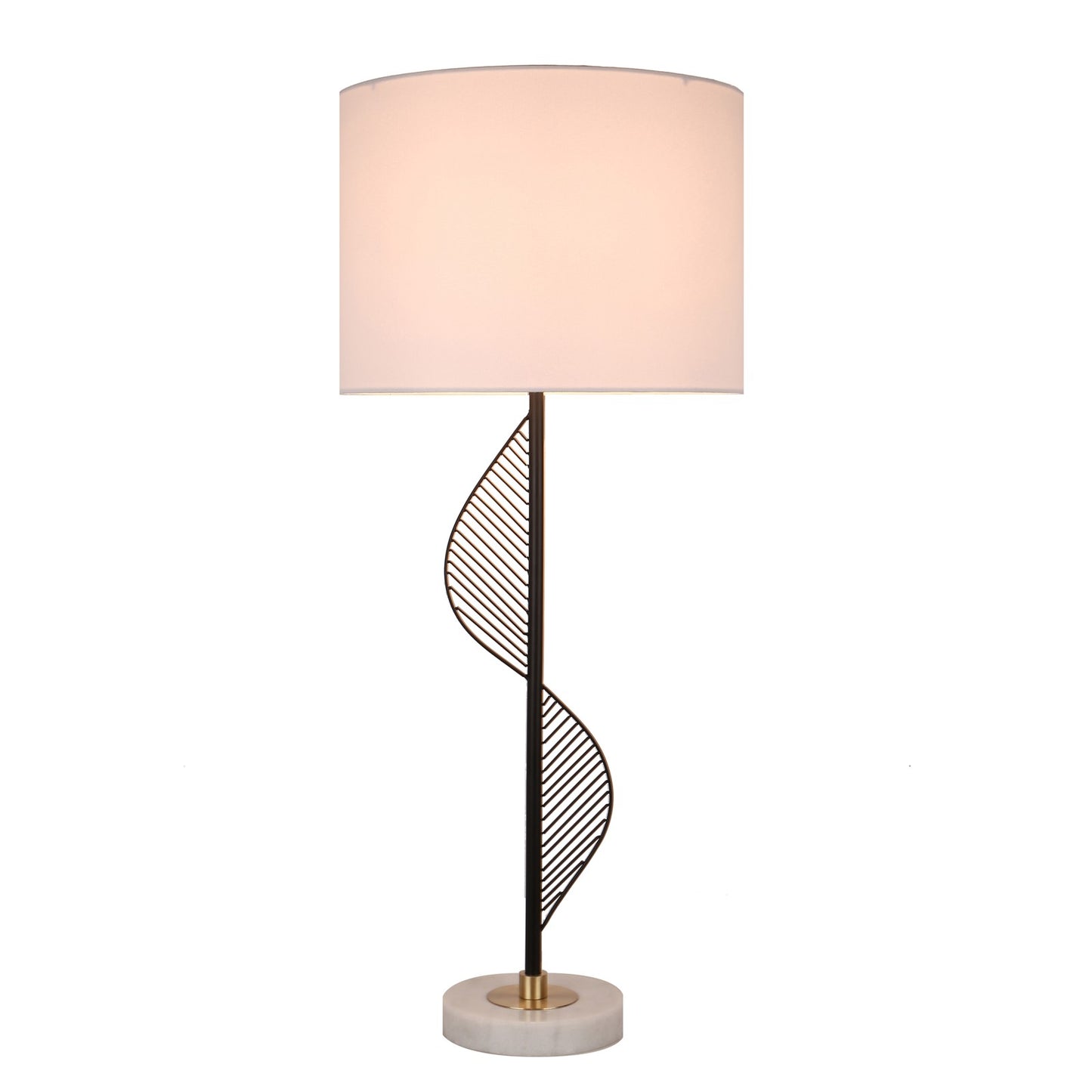 Classy Living Spiral Radiance II 33"x14", Matte Black/Soft Gold/White