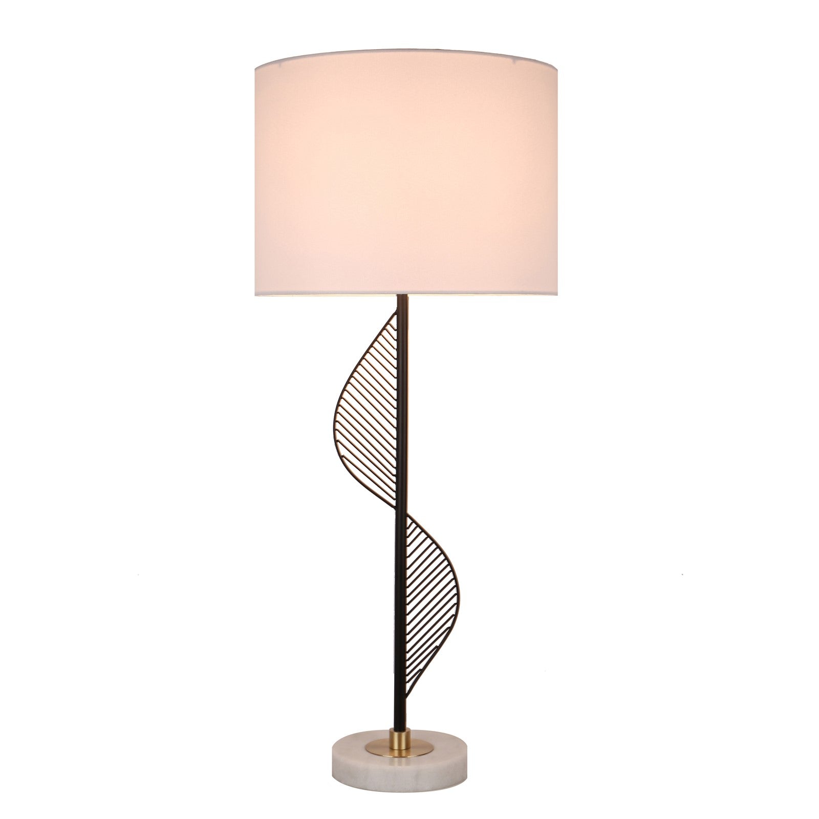 Classy Living Spiral Radiance II 33"x14", Matte Black/Soft Gold/White