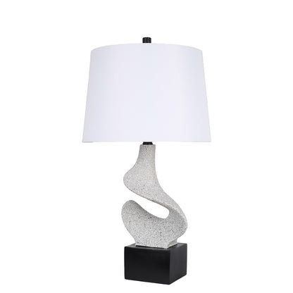 Classy Living Sculpted Waves 27"x15", White Stone/Matte Black