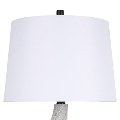Classy Living Sculpted Waves 27"x15", White Stone/Matte Black