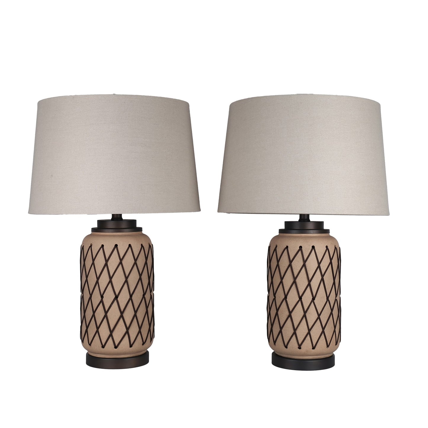 Classy Living Diamond Weave 27"x17" Ceramic, PU, Terra