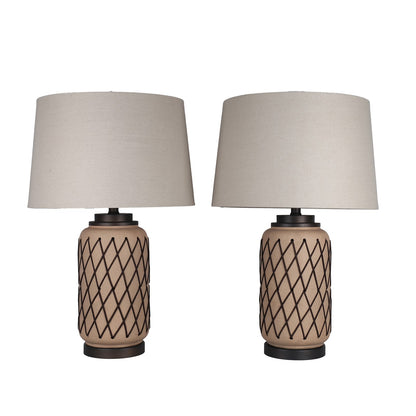Classy Living Diamond Weave 27"x17" Ceramic, PU, Terra