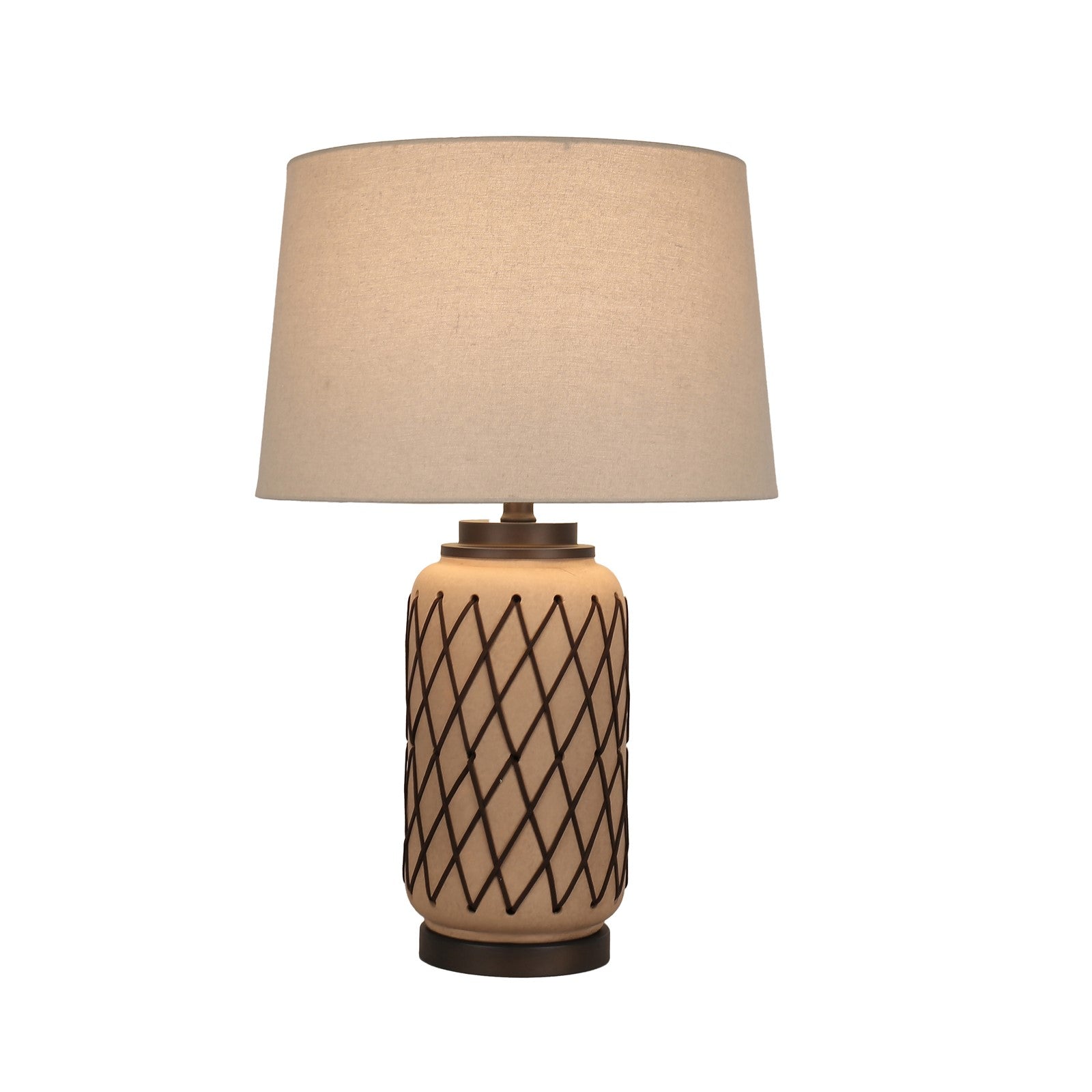 Classy Living Diamond Weave 27"x17" Ceramic, PU, Terra