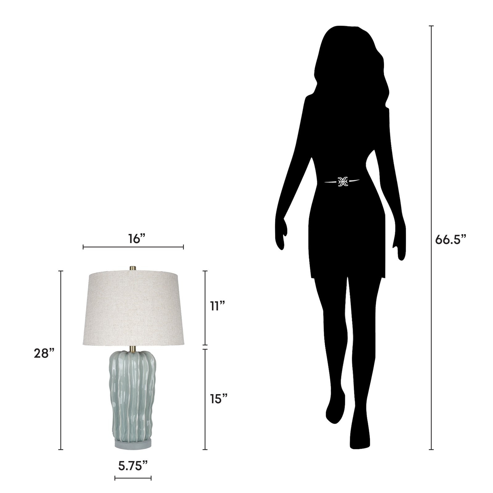 Classy Living Wave Crest 28"x16", Glacier Blue/Frosted Crystal