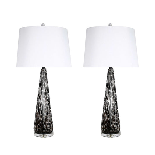 Classy Living Eclipse Radiance 1Lt Table Lamp/Set of 2, Black/White - DS-ECL3284
