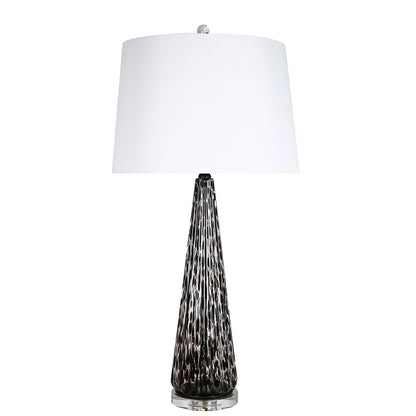 Classy Living Eclipse Radiance 1Lt Table Lamp/Set of 2, Black/White
