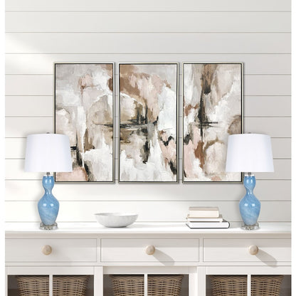 Classy Living Azure Elegance 1Lt Table Lamp/Set of 2, Blue, White/White
