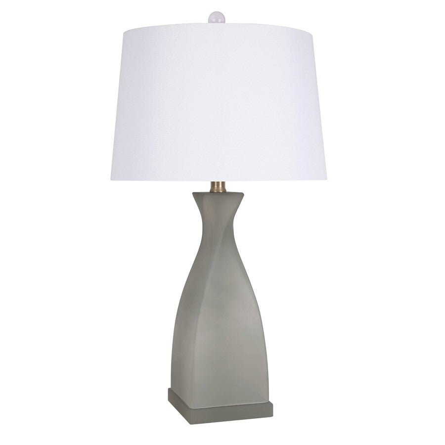 Classy Living Sage Elegance Art Glass Table Lamp/Set of 2, Sage/White