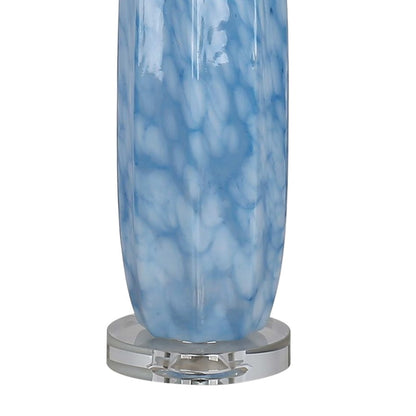 Classy Living Azure Drift 2Lt Table Lamp/Set of 2, Blue, White/White