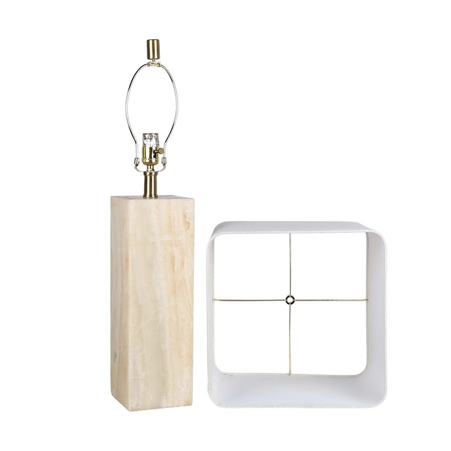 Classy Living Luminous Alabaster Lamp & Night Light Set, Natural