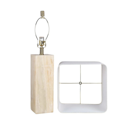Classy Living Luminous Alabaster Lamp & Night Light Set, Natural