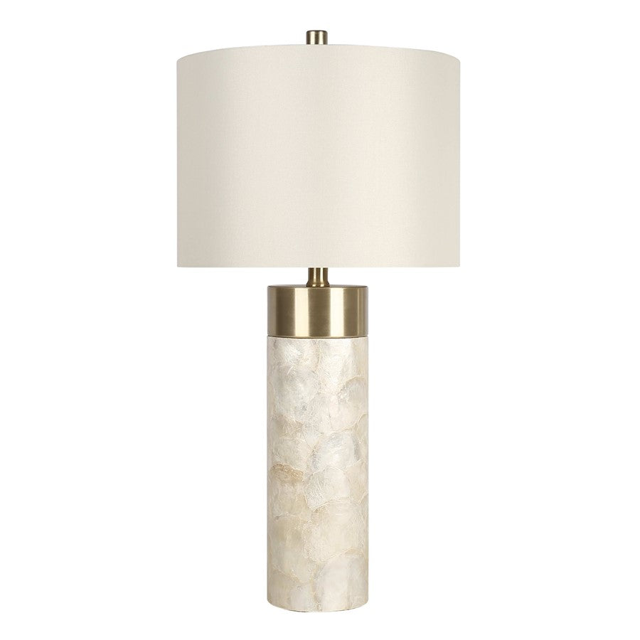 Classy Living Luminous Shell Table Lamp/Set of 2, Natural/Off White