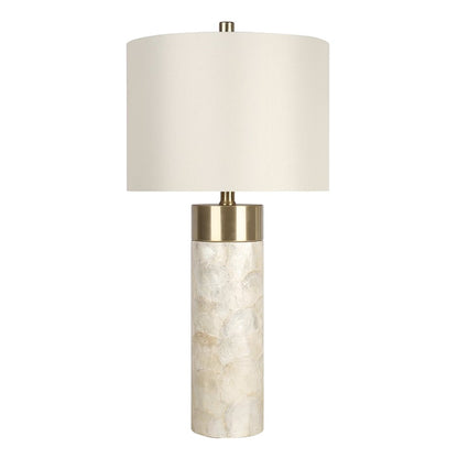 Classy Living Luminous Shell Table Lamp/Set of 2, Natural/Off White