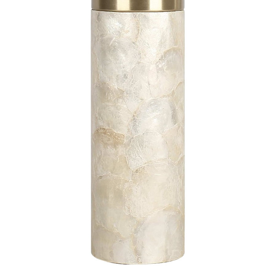 Classy Living Luminous Shell Table Lamp/Set of 2, Natural/Off White