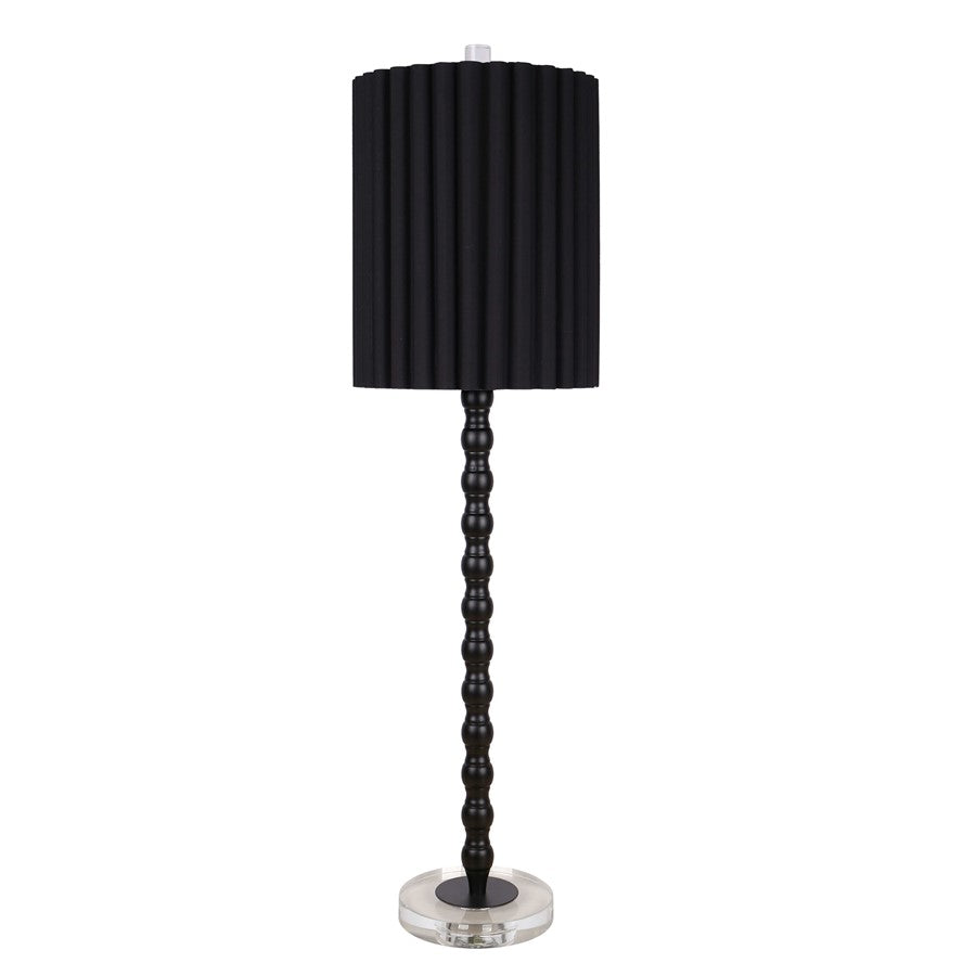 Classy Living Obsidian Elegance Table Lamp/Set of 2, Black/Black