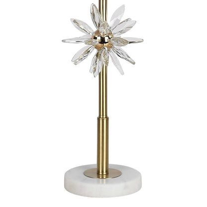 Classy Living Crystal Bloom 1Lt Table Lamp/Set of 2, Gold/White
