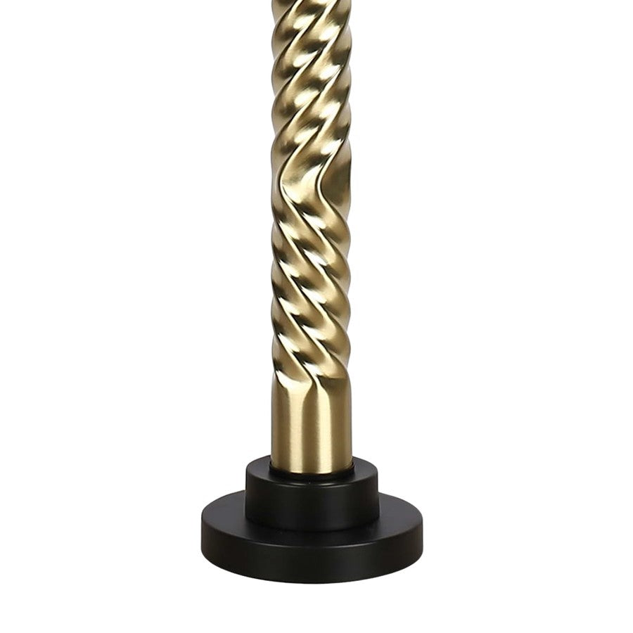 Classy Living Twist Elegance 2Lt Table Lamp/Set of 2, Black, Gold/White