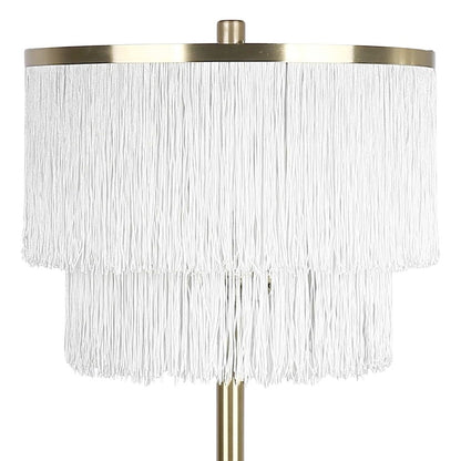 Classy Living Tassel Elegance 1Lt Table Lamp/Set of 2, Gold/White