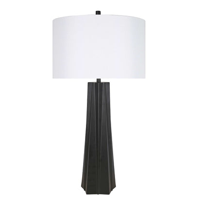 Classy Living Obsidian Glo 1Lt Table Lamp/Set of 2, Black/White