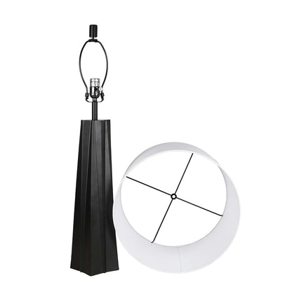 Classy Living Obsidian Glo 1Lt Table Lamp/Set of 2, Black/White