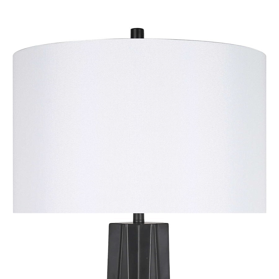 Classy Living Obsidian Glo 1Lt Table Lamp/Set of 2, Black/White