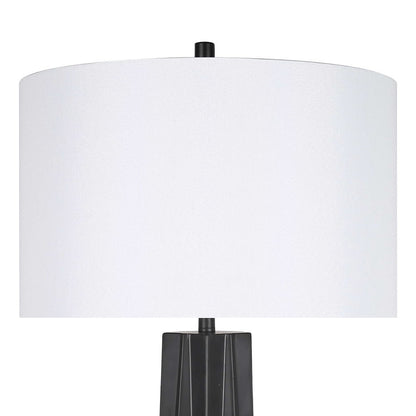 Classy Living Obsidian Glo 1Lt Table Lamp/Set of 2, Black/White