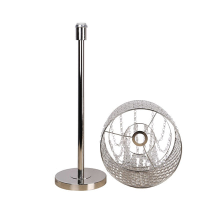 Classy Living Crystal Elegance 1Lt Table Lamp/Set of 2, Nickel/Clear