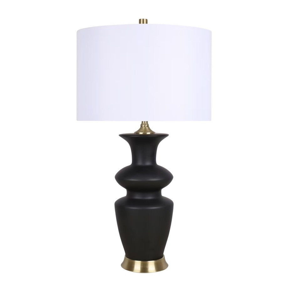 Classy Living Elegance Radiance 1Lt Table Lamp/Set of 2, Black/White