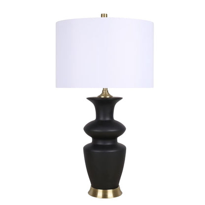 Classy Living Elegance Radiance 1Lt Table Lamp/Set of 2, Black/White