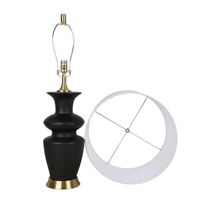 Classy Living Elegance Radiance 1Lt Table Lamp/Set of 2, Black/White