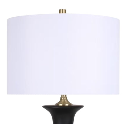 Classy Living Elegance Radiance 1Lt Table Lamp/Set of 2, Black/White