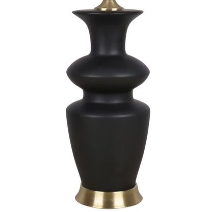 Classy Living Elegance Radiance 1Lt Table Lamp/Set of 2, Black/White