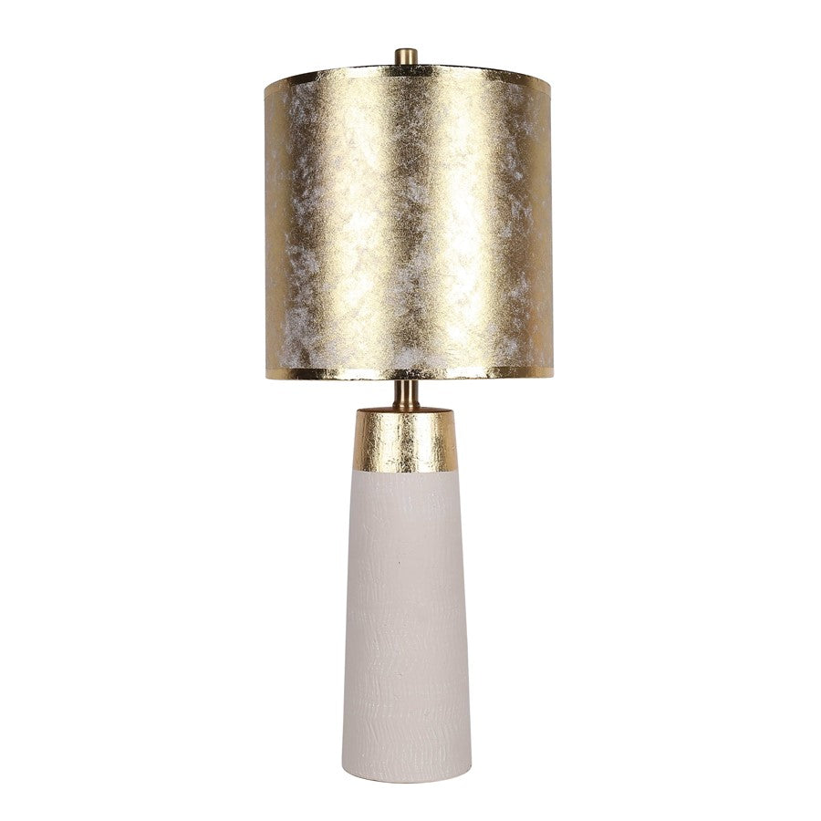 Classy Living Luxe Radiance 1Lt Table Lamp/Set of 2, White/Gld