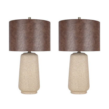 Classy Living Rustic Harmony 1Lt Table Lamp/Set of 2, Natural/Brn - DS-ECL3324