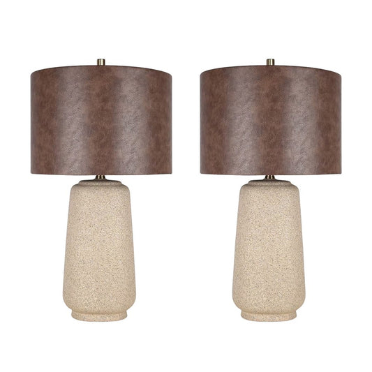 Classy Living Rustic Harmony 1Lt Table Lamp/Set of 2, Natural/Brn - DS-ECL3324