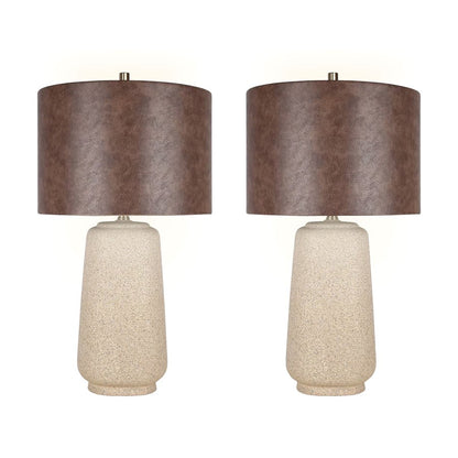Classy Living Rustic Harmony 1Lt Table Lamp/Set of 2, Natural/Brown
