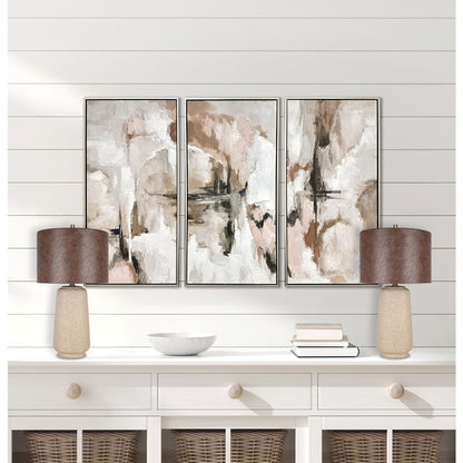 Classy Living Rustic Harmony 1Lt Table Lamp/Set of 2, Natural/Brown