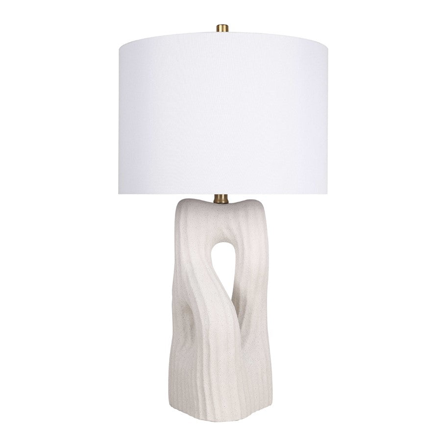 Classy Living Eclipse Harmony Ceramic 1Lt Table Lamp/Set of 2, White