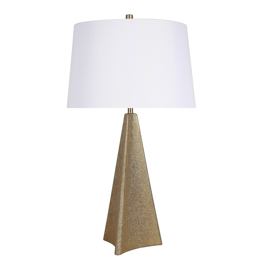 Classy Living Golden Apex Ceramic 1Lt Table Lamp/Set of 2, Gold/White