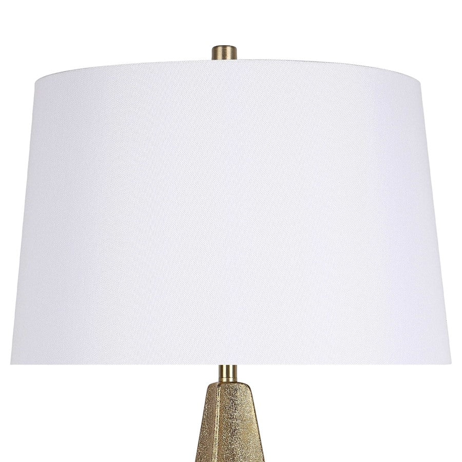 Classy Living Golden Apex Ceramic 1Lt Table Lamp/Set of 2, Gold/White