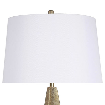 Classy Living Golden Apex Ceramic 1Lt Table Lamp/Set of 2, Gold/White