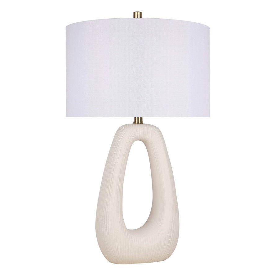 Classy Living Serenity Loop Ceramic 1Lt Table Lamp/Set of 2, White