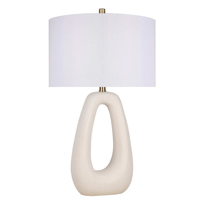 Classy Living Serenity Loop Ceramic 1Lt Table Lamp/Set of 2, White