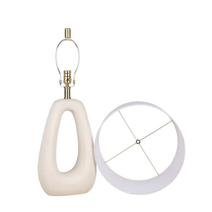 Classy Living Serenity Loop Ceramic 1Lt Table Lamp/Set of 2, White