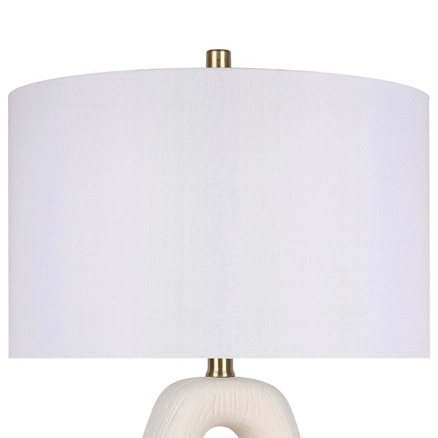Classy Living Serenity Loop Ceramic 1Lt Table Lamp/Set of 2, White