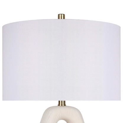 Classy Living Serenity Loop Ceramic 1Lt Table Lamp/Set of 2, White