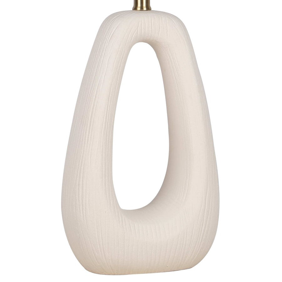 Classy Living Serenity Loop Ceramic 1Lt Table Lamp/Set of 2, White