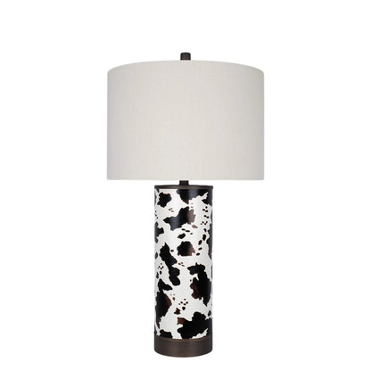 Classy Living Painted Plains 31"x17" PU, Cowhide/Oil Rubbed Brz