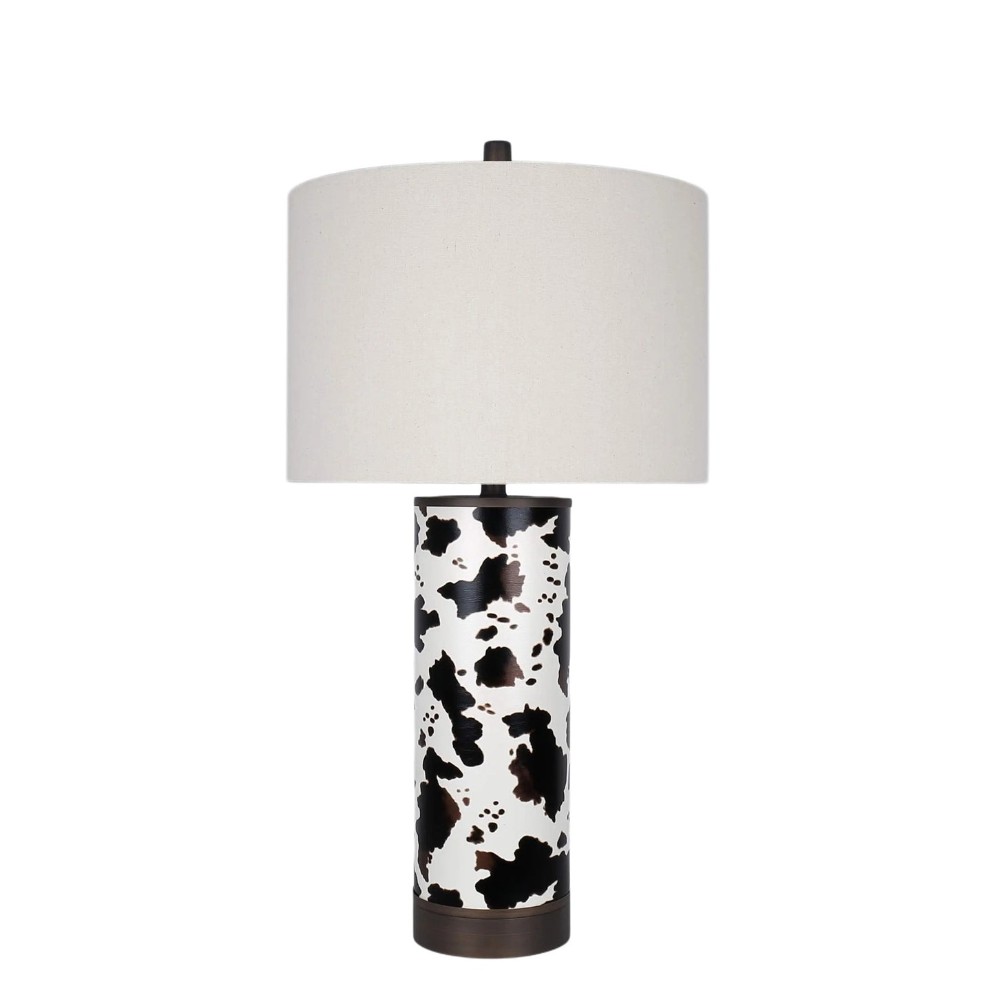 Classy Living Painted Plains 31"x17" PU, Cowhide/Oil Rubbed Brz