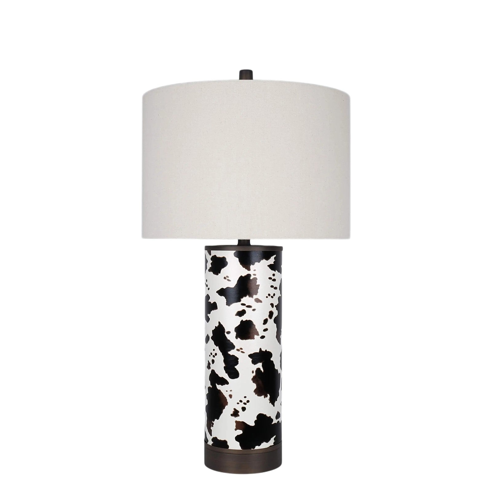 Classy Living Painted Plains 31"x17" PU, Cowhide/Oil Rubbed Brz
